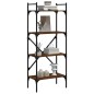 vidaXL Libreria Rovere Marrone 4 Ripiani 56x31,5x138,5 cm Multistrato vidaXL Libreria Rovere Marrone 4 Ripiani 56x31,5x138,5 cm Multistrato