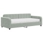 vidaXL Divano Letto con Materasso Grigio Chiaro 90x190 cm in Velluto