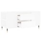 vidaXL Tavolino da Salotto Bianco 102x44,5x50 cm in Legno Multistrato vidaXL Tavolino da Salotto Bianco 102x44,5x50 cm in Legno Multistrato