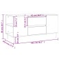 vidaXL Tavolino da Salotto Bianco 102x44,5x50 cm in Legno Multistrato vidaXL Tavolino da Salotto Bianco 102x44,5x50 cm in Legno Multistrato