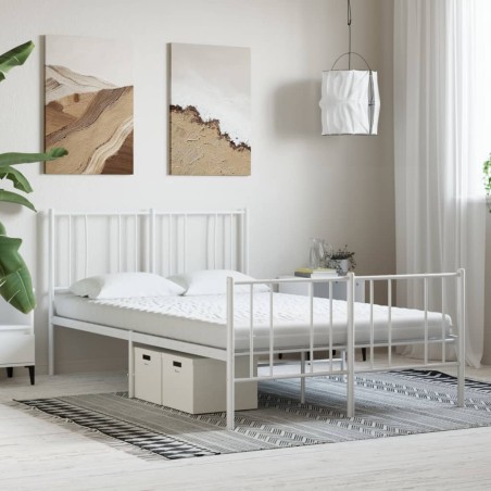 vidaXL Materasso in Schiuma Bianco 140x200 cm 7 Zone Durezza 20 ILD