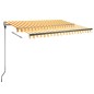 vidaXL Tenda da Sole Autoportante Automatica 300x250 cm Gialla Bianca vidaXL Tenda da Sole Autoportante Automatica 300x250 cm Gialla Bianca