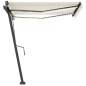Tenda Automatica con Sensore Vento e LED 300x250 cm Crema Tenda Automatica con Sensore Vento e LED 300x250 cm Crema