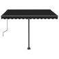Tenda Automatica con Sensore Vento e LED 300x250 cm Antracite Tenda Automatica con Sensore Vento e LED 300x250 cm Antracite