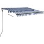 Tenda da Sole Retrattile Manuale 350x250 cm Blu e Bianca Tenda da Sole Retrattile Manuale 350x250 cm Blu e Bianca