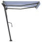 Tenda da Sole Retrattile Manuale 350x250 cm Blu e Bianca Tenda da Sole Retrattile Manuale 350x250 cm Blu e Bianca