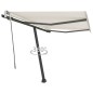 Tenda da Sole Retrattile Manuale Autoportante 350x250 cm Crema Tenda da Sole Retrattile Manuale Autoportante 350x250 cm Crema