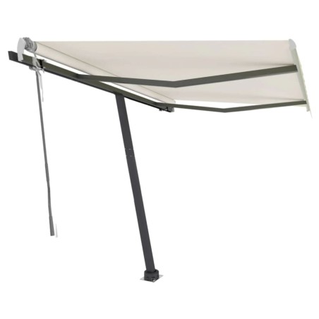 Tenda da Sole Retrattile Manuale Autoportante 350x250 cm Crema