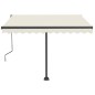 Tenda da Sole Retrattile Manuale Autoportante 350x250 cm Crema Tenda da Sole Retrattile Manuale Autoportante 350x250 cm Crema