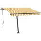 Tenda da Sole Retrattile Manuale 350x250 cm Gialla e Bianca Tenda da Sole Retrattile Manuale 350x250 cm Gialla e Bianca