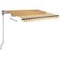 Tenda da Sole Retrattile Manuale 350x250 cm Gialla e Bianca Tenda da Sole Retrattile Manuale 350x250 cm Gialla e Bianca