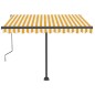 Tenda da Sole Retrattile Manuale 350x250 cm Gialla e Bianca Tenda da Sole Retrattile Manuale 350x250 cm Gialla e Bianca