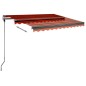 Tenda da Sole Retrattile Manuale 350x250 cm Arancione e Marrone Tenda da Sole Retrattile Manuale 350x250 cm Arancione e Marrone