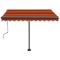 Tenda da Sole Retrattile Manuale 350x250 cm Arancione e Marrone Tenda da Sole Retrattile Manuale 350x250 cm Arancione e Marrone