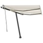 vidaXL Tenda da Sole Retrattile Manuale con LED 350x250 cm Crema vidaXL Tenda da Sole Retrattile Manuale con LED 350x250 cm Crema