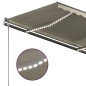 vidaXL Tenda da Sole Retrattile Manuale con LED 350x250 cm Crema vidaXL Tenda da Sole Retrattile Manuale con LED 350x250 cm Crema