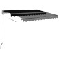Tenda da Sole Retrattile Manuale con LED 300x250 cm Antracite Tenda da Sole Retrattile Manuale con LED 300x250 cm Antracite