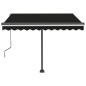 Tenda da Sole Retrattile Manuale con LED 300x250 cm Antracite Tenda da Sole Retrattile Manuale con LED 300x250 cm Antracite