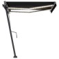 Tenda da Sole Retrattile Manuale con LED 300x250 cm Antracite Tenda da Sole Retrattile Manuale con LED 300x250 cm Antracite