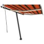 Tenda da Sole Retrattile con LED 350x250 cm Arancione e Marrone Tenda da Sole Retrattile con LED 350x250 cm Arancione e Marrone