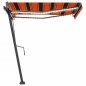 Tenda da Sole Retrattile con LED 350x250 cm Arancione e Marrone Tenda da Sole Retrattile con LED 350x250 cm Arancione e Marrone