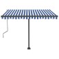 Tenda da Sole Automatica Autoportante 350x250 cm Blu e Bianca Tenda da Sole Automatica Autoportante 350x250 cm Blu e Bianca