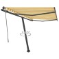 Tenda da Sole Automatica Autoportante 350x250 cm Gialla Bianca Tenda da Sole Automatica Autoportante 350x250 cm Gialla Bianca