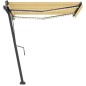 Tenda da Sole Automatica Autoportante 350x250 cm Gialla Bianca Tenda da Sole Automatica Autoportante 350x250 cm Gialla Bianca