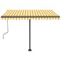 Tenda da Sole Automatica Autoportante 350x250 cm Gialla Bianca Tenda da Sole Automatica Autoportante 350x250 cm Gialla Bianca