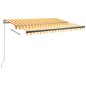Tenda da Sole Automatica Autoportante 350x250 cm Gialla Bianca Tenda da Sole Automatica Autoportante 350x250 cm Gialla Bianca
