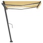 Tenda Sole Automatica LED Sensore Vento 350x250cm Gialla Bianca Tenda Sole Automatica LED Sensore Vento 350x250cm Gialla Bianca