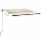 Tenda da Sole Automatica LED e Sensore Vento 350x250 cm Crema Tenda da Sole Automatica LED e Sensore Vento 350x250 cm Crema