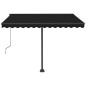 vidaXL Tenda Automatica con Sensore Vento e LED 350x250 cm Antracite vidaXL Tenda Automatica con Sensore Vento e LED 350x250 cm Antracite