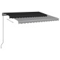 vidaXL Tenda Automatica con Sensore Vento e LED 350x250 cm Antracite vidaXL Tenda Automatica con Sensore Vento e LED 350x250 cm Antracite
