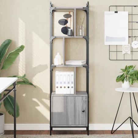 vidaXL Libreria Anta Grigio Sonoma 44,5x30x154,5 cm Legno Multistrato