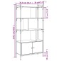 vidaXL Libreria con Ante Rovere Fumo 76,5x30x154,5cm Legno Multistrato vidaXL Libreria con Ante Rovere Fumo 76,5x30x154,5cm Legno Multistrato