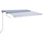 vidaXL Tenda Retrattile Manuale Autoportante 400x300 cm Blu/Bianco vidaXL Tenda Retrattile Manuale Autoportante 400x300 cm Blu/Bianco