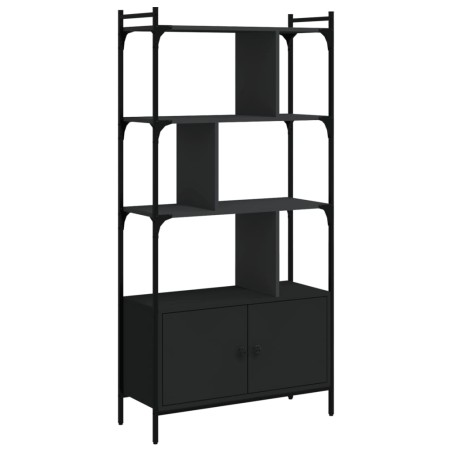 vidaXL Libreria con Ante Nera 76,5x30x154,5 cm Legno Multistrato