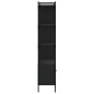 vidaXL Libreria con Ante Nera 76,5x30x154,5 cm Legno Multistrato vidaXL Libreria con Ante Nera 76,5x30x154,5 cm Legno Multistrato