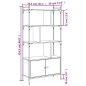 vidaXL Libreria con Ante Nera 76,5x30x154,5 cm Legno Multistrato vidaXL Libreria con Ante Nera 76,5x30x154,5 cm Legno Multistrato