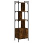 vidaXL Libreria con Anta Rovere Fumo 44,5x30x154,5cm Legno Multistrato vidaXL Libreria con Anta Rovere Fumo 44,5x30x154,5cm Legno Multistrato