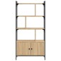 vidaXL Libreria Ante Rovere Sonoma 76,5x30x154,5 cm Legno Multistrato vidaXL Libreria Ante Rovere Sonoma 76,5x30x154,5 cm Legno Multistrato