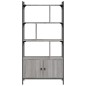vidaXL Libreria Ante Grigio Sonoma 76,5x30x154,5 cm Legno Multistrato vidaXL Libreria Ante Grigio Sonoma 76,5x30x154,5 cm Legno Multistrato