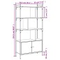 vidaXL Libreria Ante Grigio Sonoma 76,5x30x154,5 cm Legno Multistrato vidaXL Libreria Ante Grigio Sonoma 76,5x30x154,5 cm Legno Multistrato