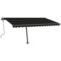 Tenda Retrattile Manuale Autoportante 400x300 cm Antracite Tenda Retrattile Manuale Autoportante 400x300 cm Antracite