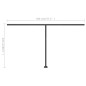 Tenda Retrattile Manuale Autoportante 400x300 cm Antracite Tenda Retrattile Manuale Autoportante 400x300 cm Antracite