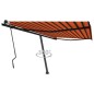 Tenda Retrattile Manuale Autoportante 400x300cm Arancio Marrone Tenda Retrattile Manuale Autoportante 400x300cm Arancio Marrone