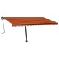 Tenda Retrattile Manuale Autoportante 400x300cm Arancio Marrone Tenda Retrattile Manuale Autoportante 400x300cm Arancio Marrone