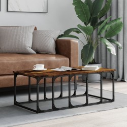 vidaXL Tavolino da Salotto Rovere Fumo 100x50x35,5cm Legno Multistrato