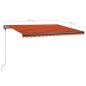 Tenda Retrattile Manuale Autoportante 400x300cm Arancio Marrone Tenda Retrattile Manuale Autoportante 400x300cm Arancio Marrone